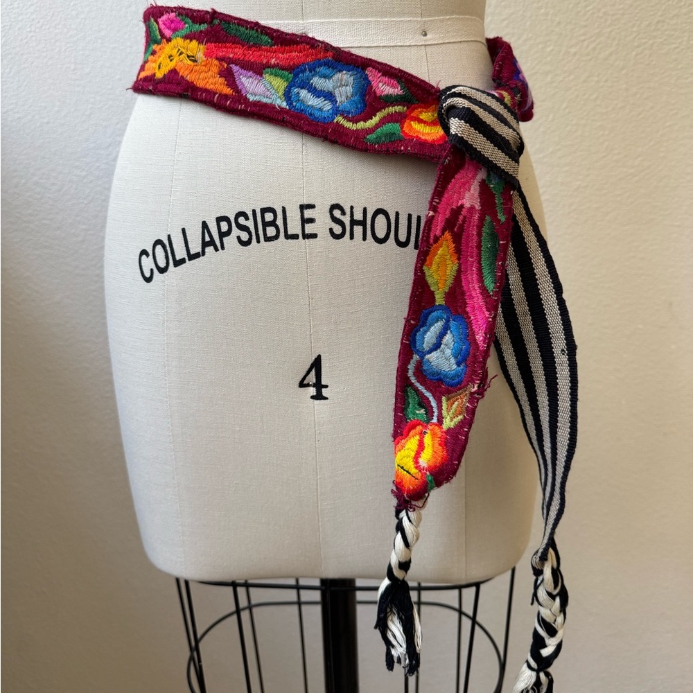 Free People Embroidered Tie Belt